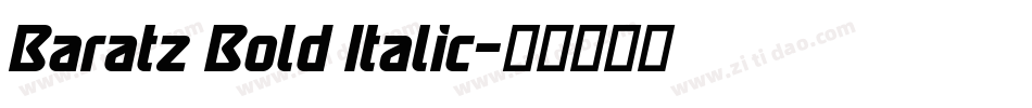Baratz Bold Italic字体转换
